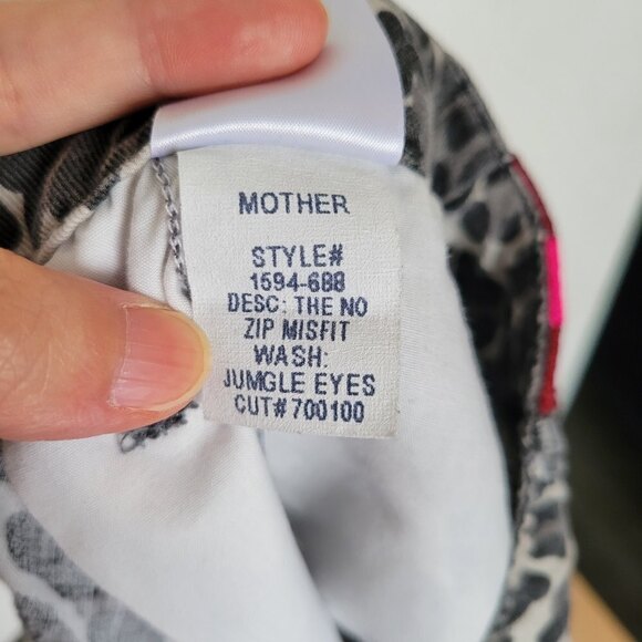 Mother The No Zip Misfit Jungle Eyes Animal Print Linen Striped Jogger Pants 24 - Picture 17 of 17